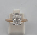 14K Y/W Oval Solitaire Mount