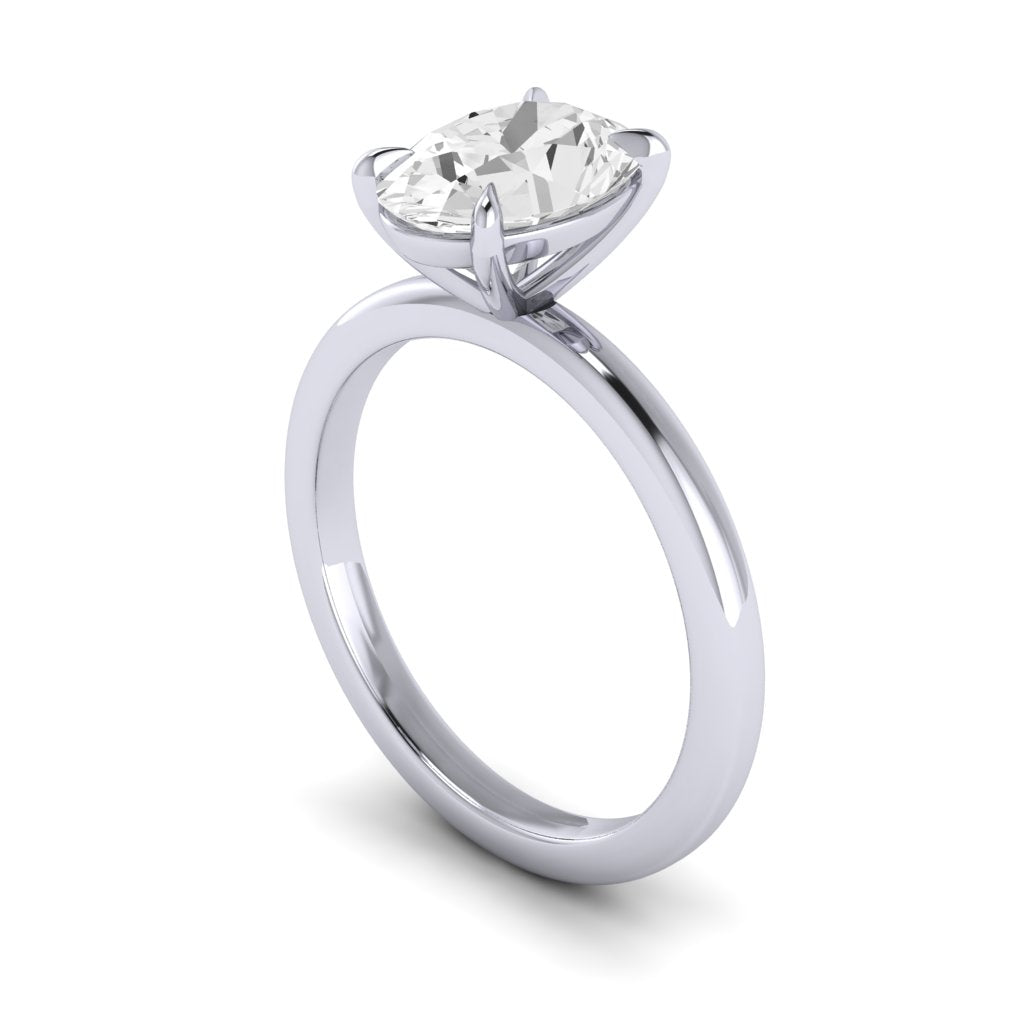 Monture ovale en or 14 carats