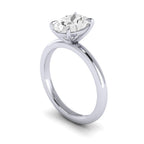 Monture ovale en or 14 carats
