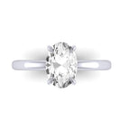 Monture ovale en or 14 carats