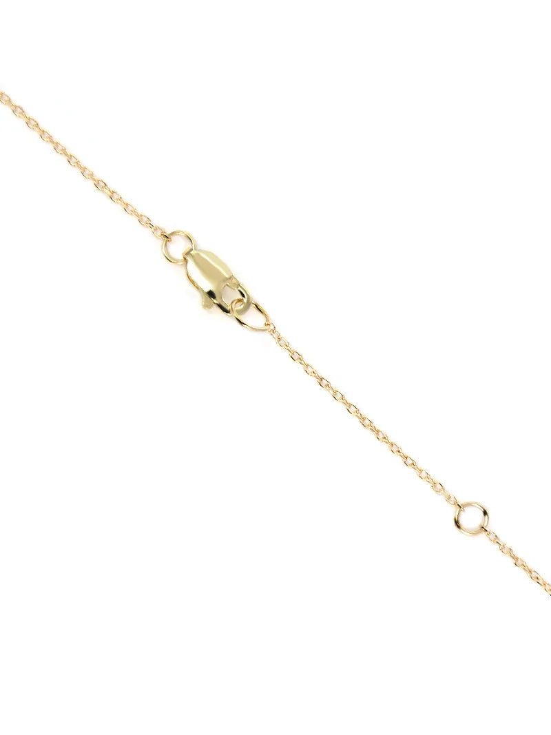 14 Karat Cléo Erika Diamond Geometric Crew Necklace