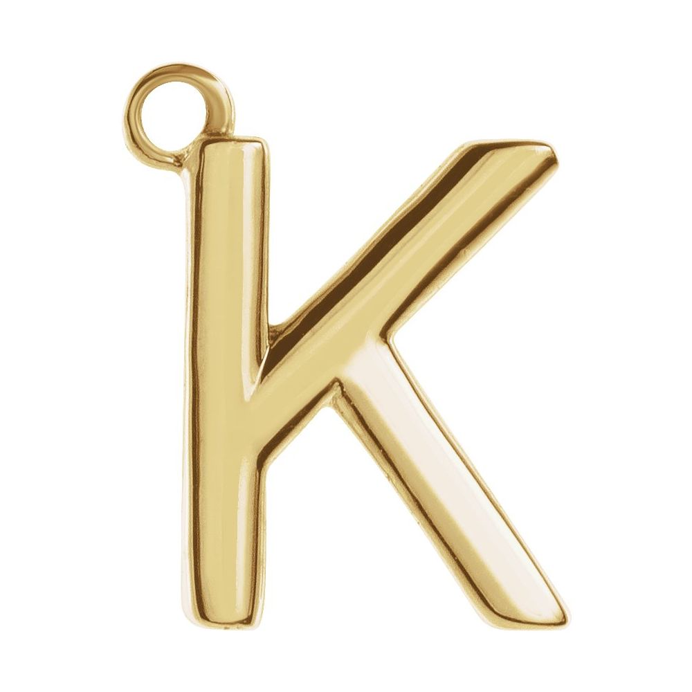 14 Karat Initial Trim With Loop