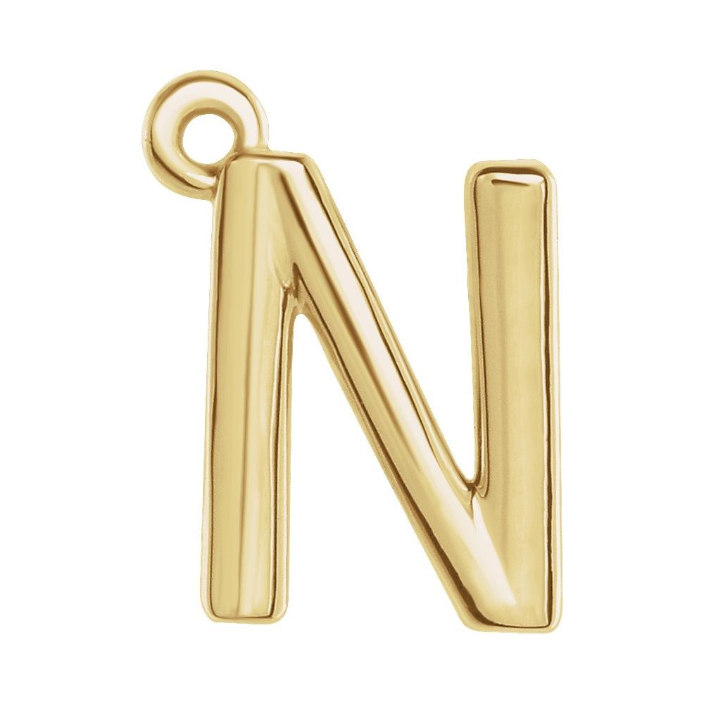 14 Karat Initial Trim With Loop