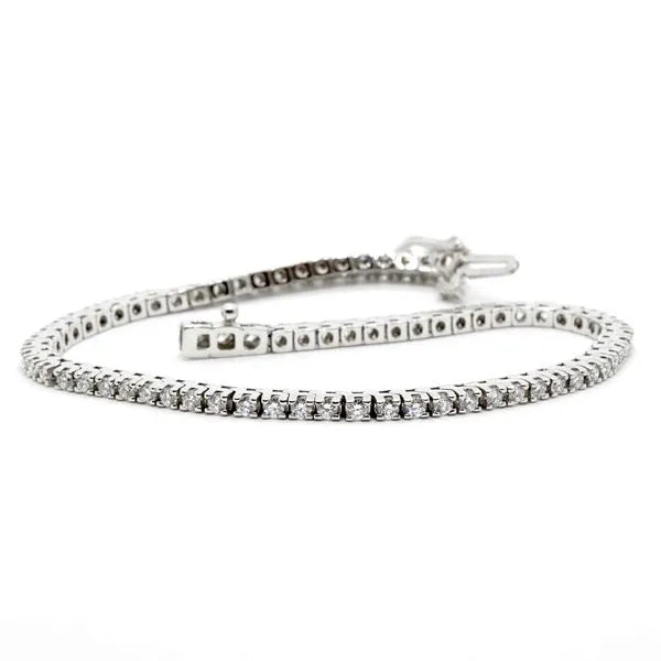 14 Karat White Gold Diamond Tennis Bracelet (3 points each)