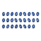 Oval Silver & Enamel Initial Cufflinks