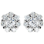 14 Karat Diamond Cluster Studs 16-.70