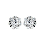 14 Karat Diamond Cluster Studs 16-.70