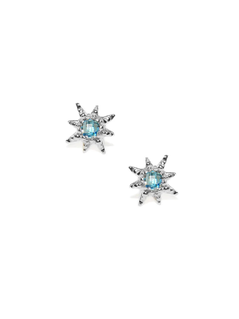 Silver Micro Aztec Starburst Studs