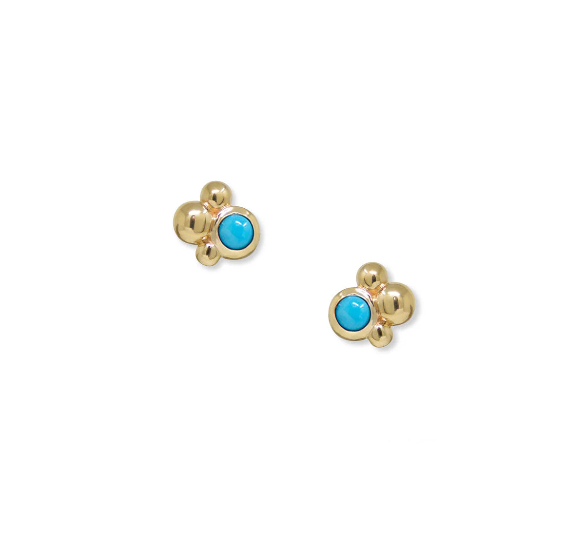 14 Karat Dew Drop Micro Bubbling Brook Studs