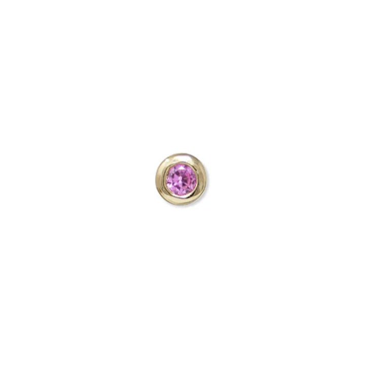 14 Karat Yellow Gold Cleo Gemstone Studs