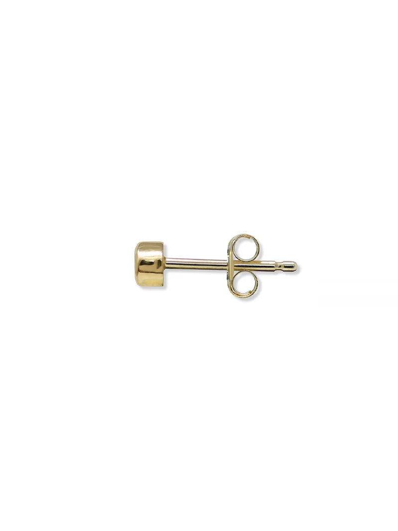 14 Karat Yellow Gold Cleo Gemstone Studs
