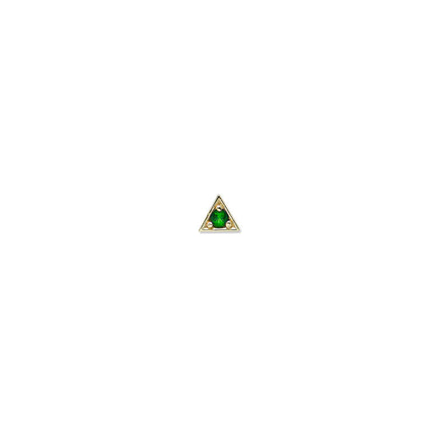 14Y Cleo Triangle Stud 2mm