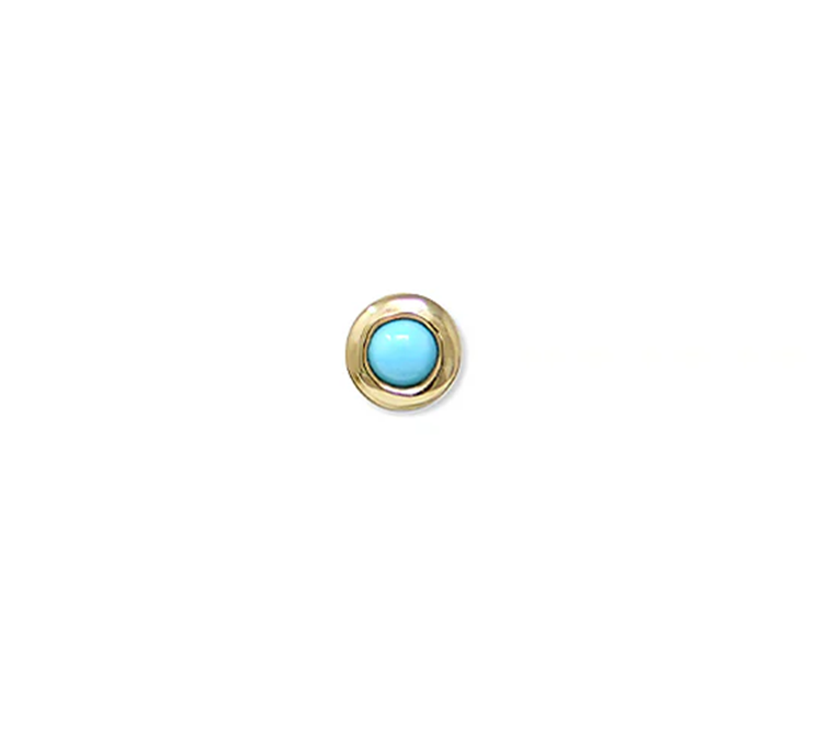 14 Karat Yellow Gold Cleo Gemstone Studs