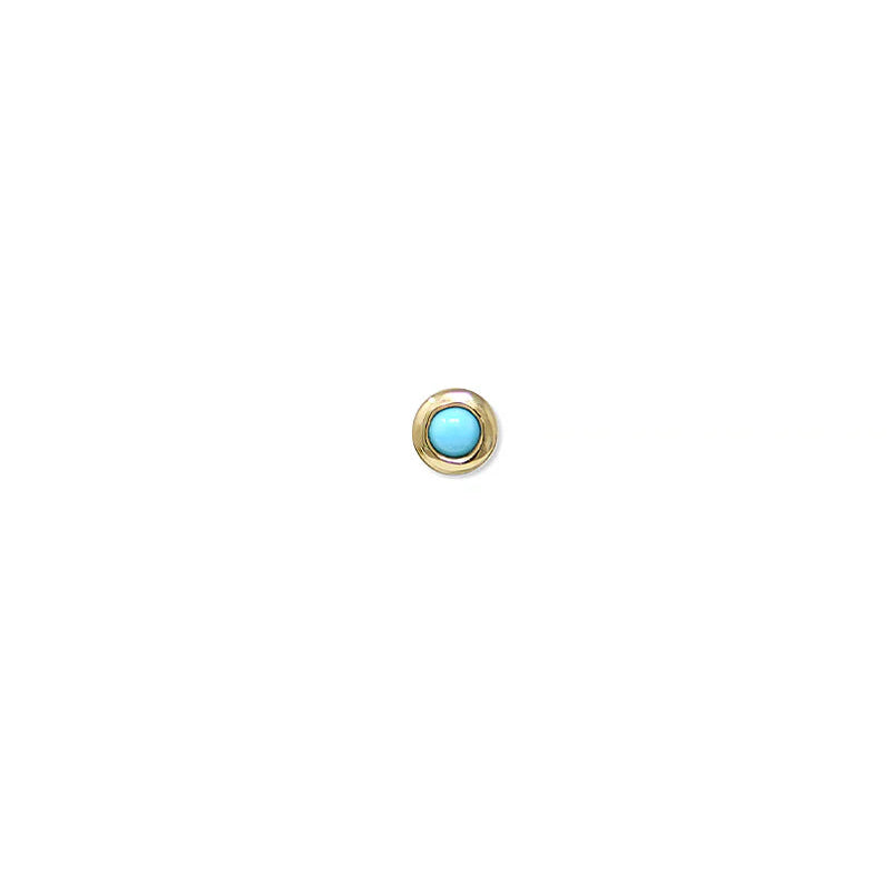 14 Karat Yellow Gold Cleo Gemstone Studs
