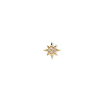 14 Karat Gold Micro Starburst North Star Stud