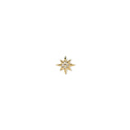 14 Karat Aztec Micro North Star Stud