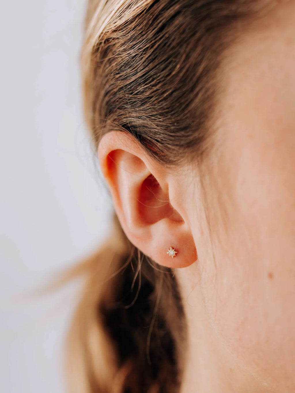 14 Karat Micro Aztec Diamond Stud