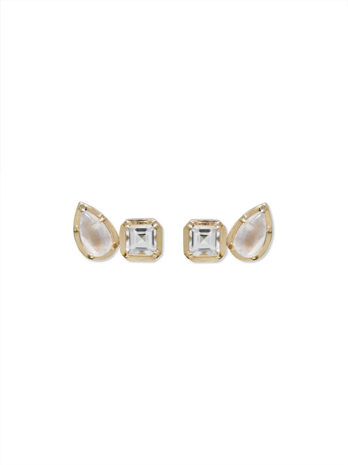 14Y Mélia Toi & Moi Emerald Studs