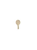 14 Karat Yellow Gold Love Letter Kelly Tennis Raquet Stud