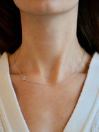 Silver Love Letter Star of David Necklace