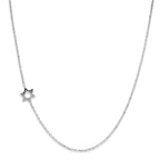 Silver Love Letter Star of David Necklace