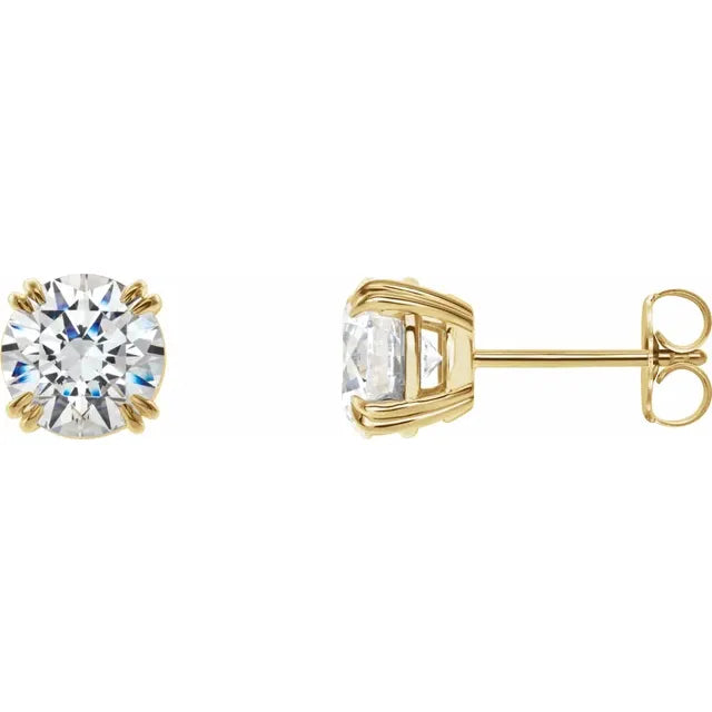 LG Diamond Stud Earrings, .88TW