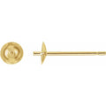 18K 6mm Pearl Stud Mounting