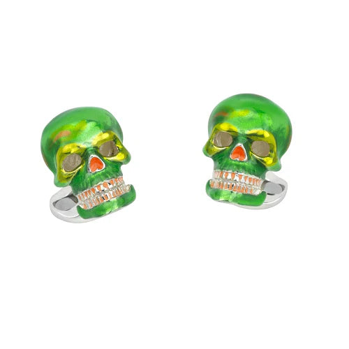 Mexican Skull Cufflinks in Purple
