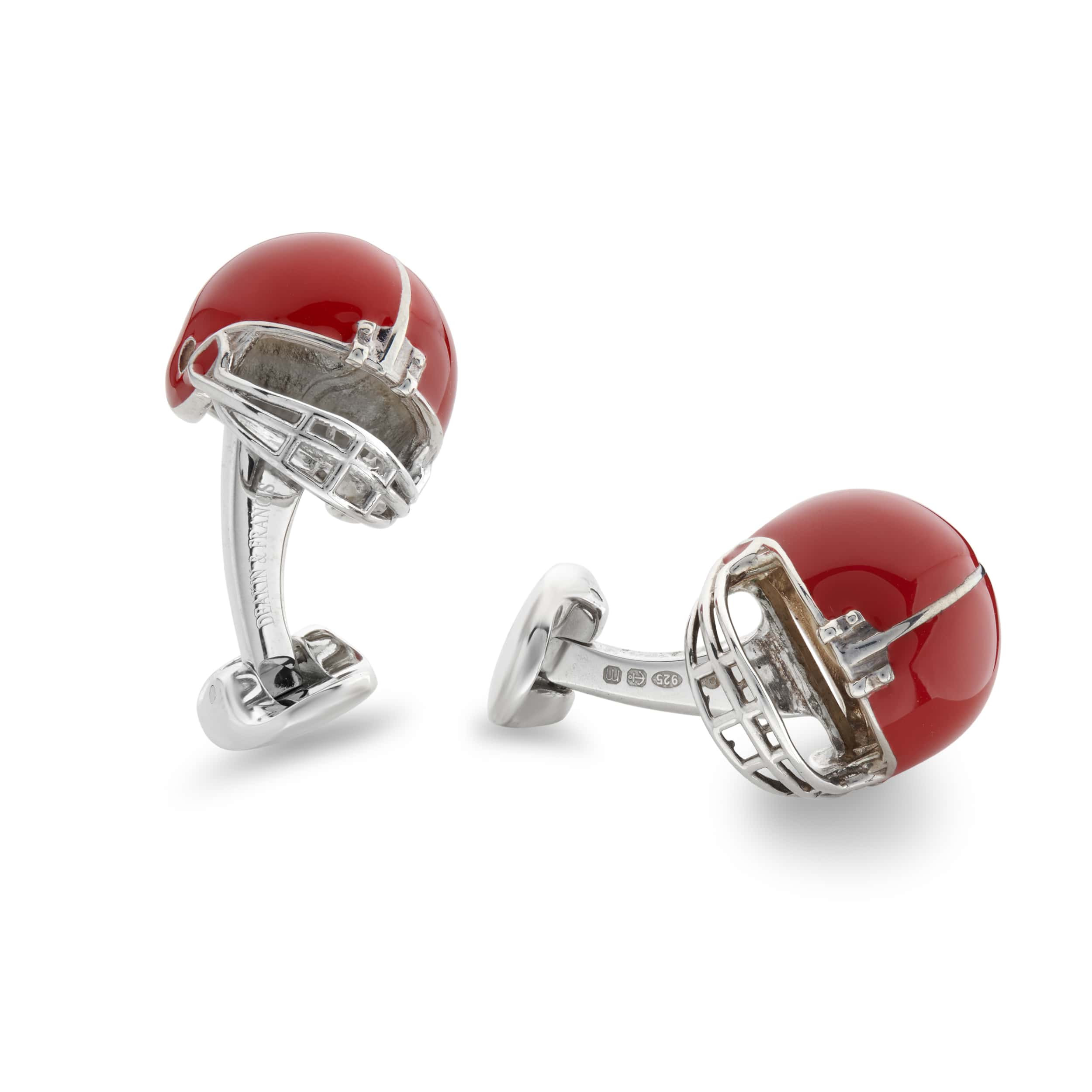 Enamel Football Helmet Cufflinks