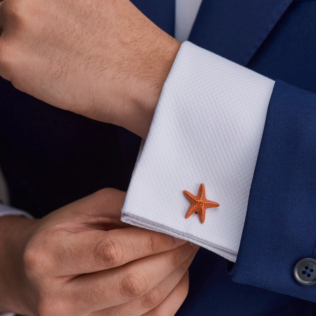 Silver Starfish Cufflinks