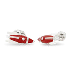 Silver Rocket Ship Cufflinks