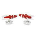 Silver Rocket Ship Cufflinks