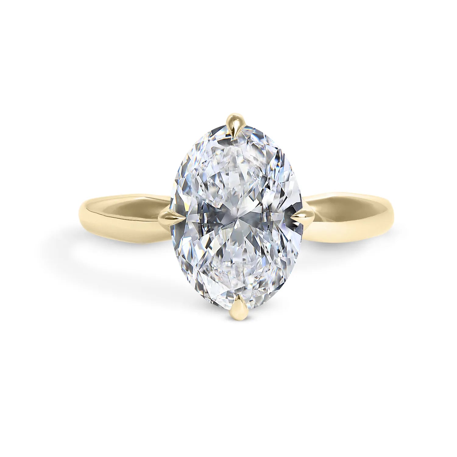 18Y Oval  Clarity Signature Solitaire E VS2 LG