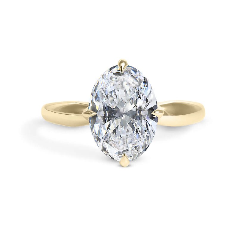 18Y Oval  Clarity Signature Solitaire E VS2 LG