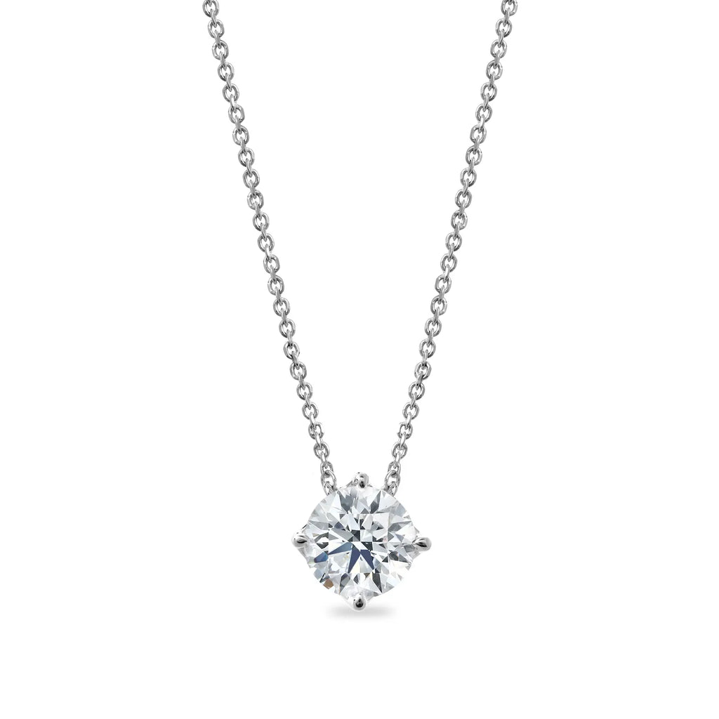 18 Karat Gold Diamond Solitaire Pendant