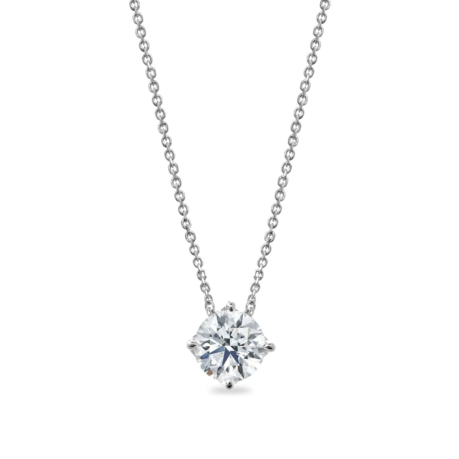 18 Karat Gold Diamond Solitaire Pendant