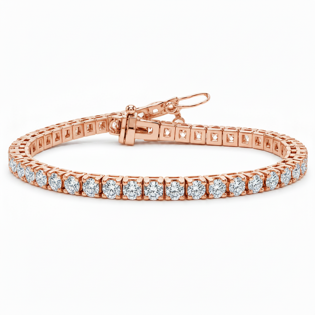 14 Karat White Gold Tennis Bracelet (12 points each)