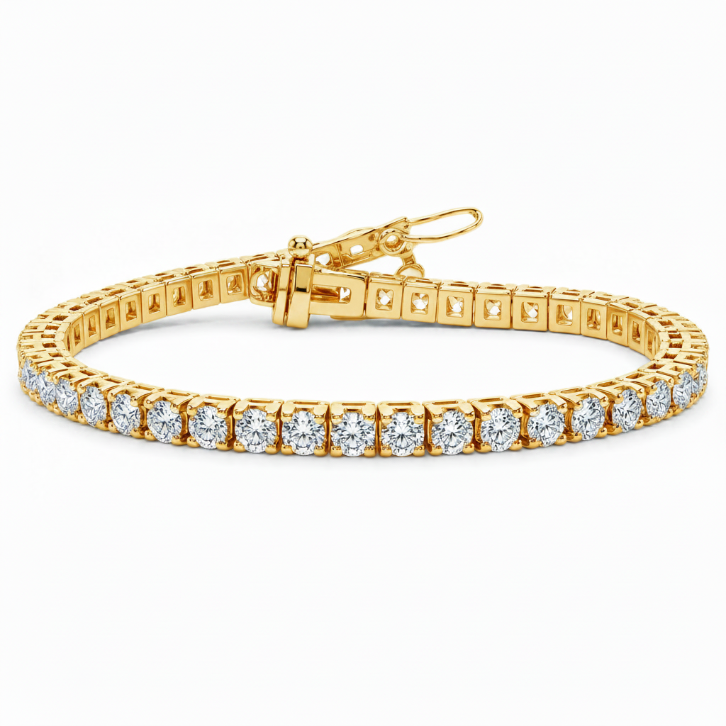 14 Karat White Gold Tennis Bracelet (12 points each)