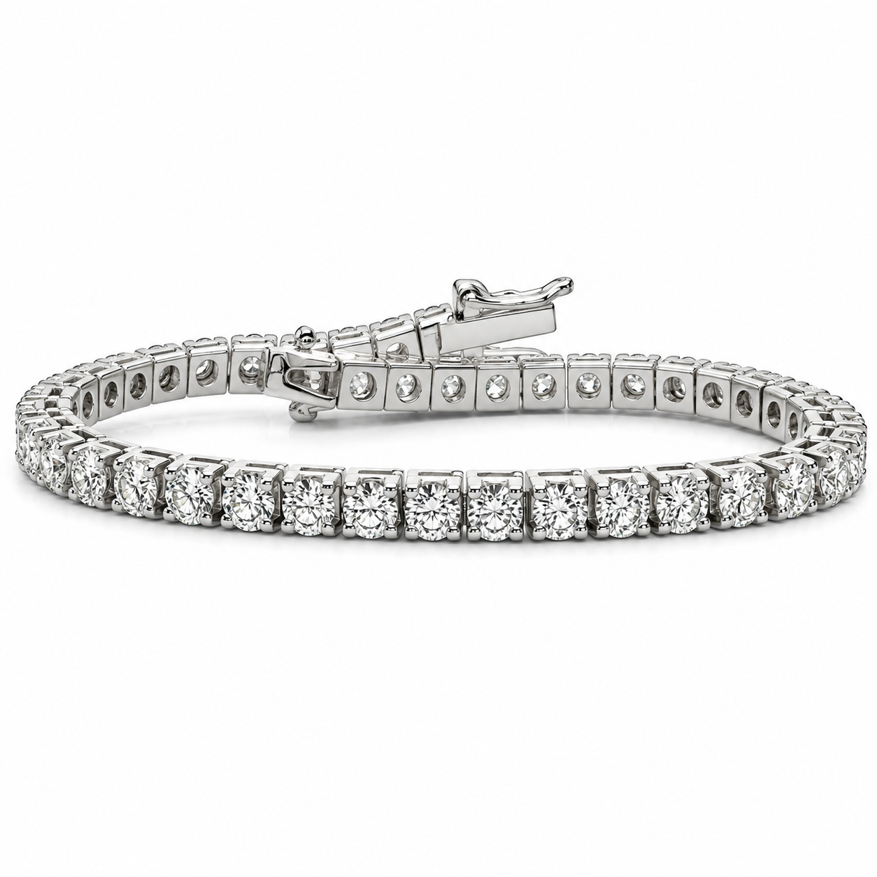 14 Karat White Gold Tennis Bracelet (17 points each)