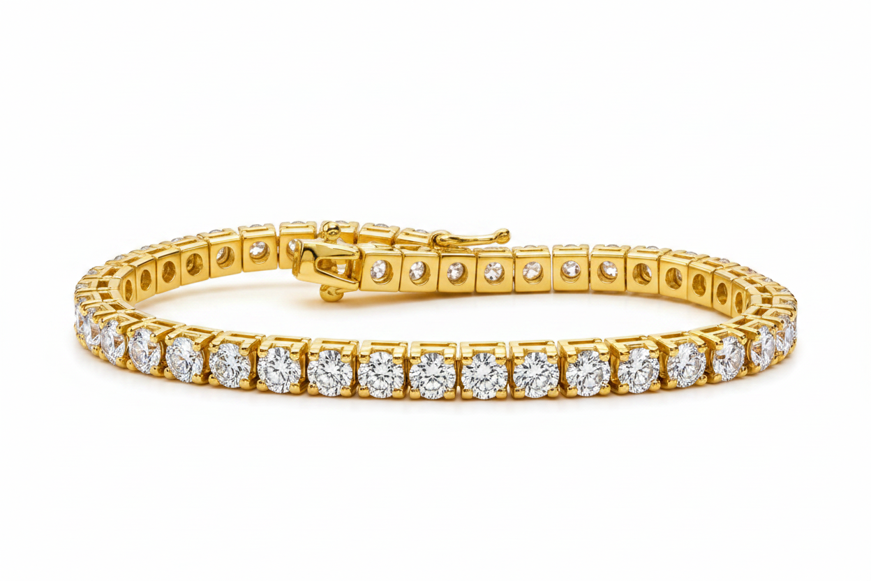 14 Karat White Gold Tennis Bracelet (17 points each)