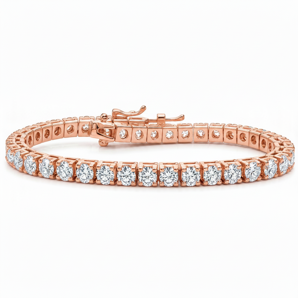 14 Karat White Gold Tennis Bracelet (17 points each)