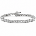 White Gold Half-Bezel Tennis Bracelet (.18 Carat)