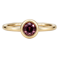 14 Karat Gold Mini Solitaire Birthstone Ring with a Brown Diamond