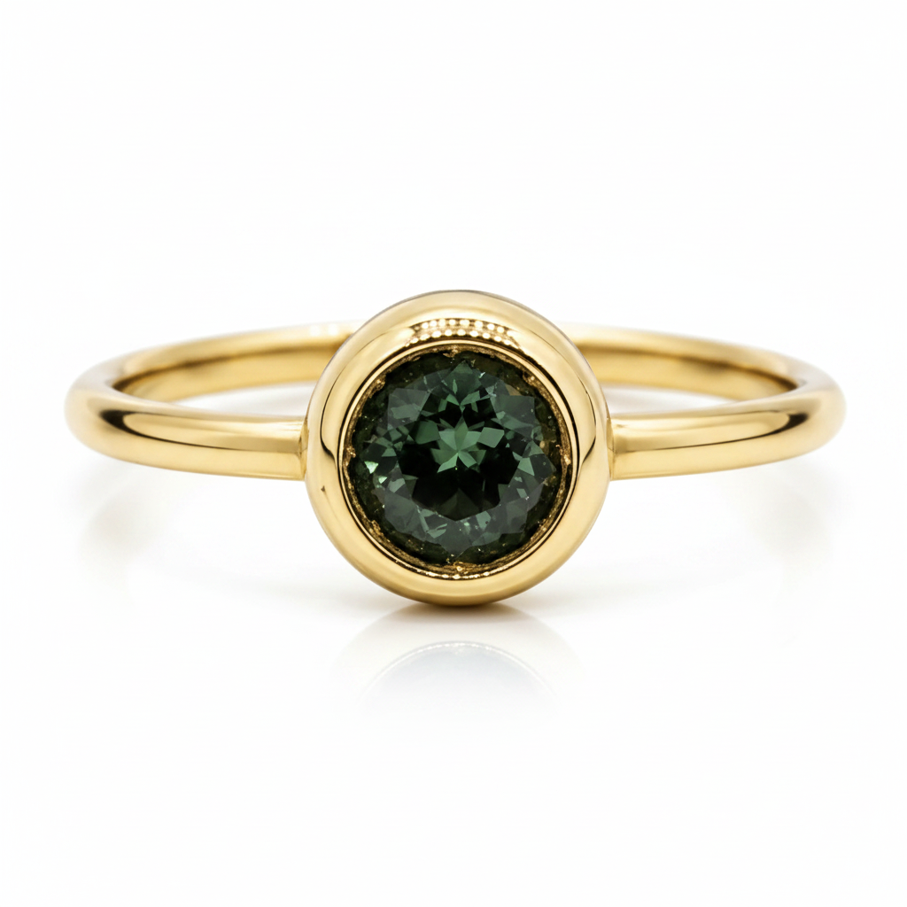 14 Karat Gold Mini Solitaire Birthstone Emerald Ring
