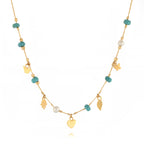 Vermeil Charm & Bead Station Necklaces, (Var) 16"