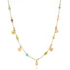 Vermeil Charm & Bead Station Necklaces, (Var) 16"