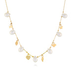 Vermeil Charm & Bead Station Necklaces, (Var) 16"
