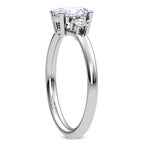 14 Karat Gold Oval Three Stone Ring
