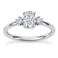 14 Karat Gold Oval Three Stone Ring