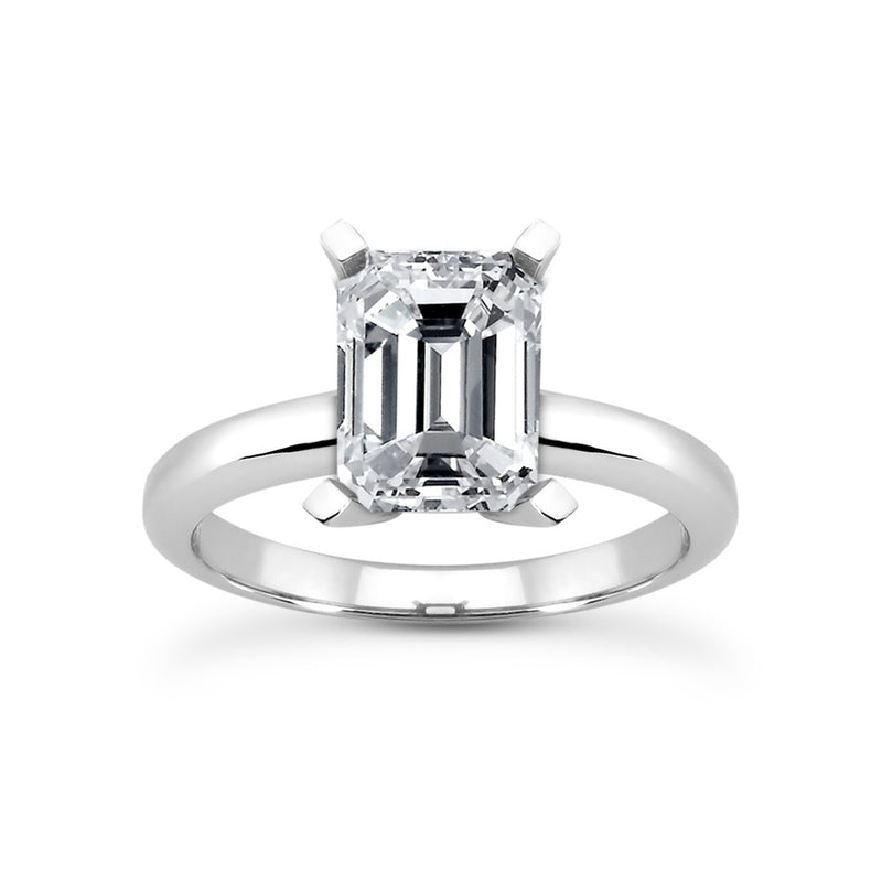 14 Karat Gold Emerald Cut Diamond Solitaire